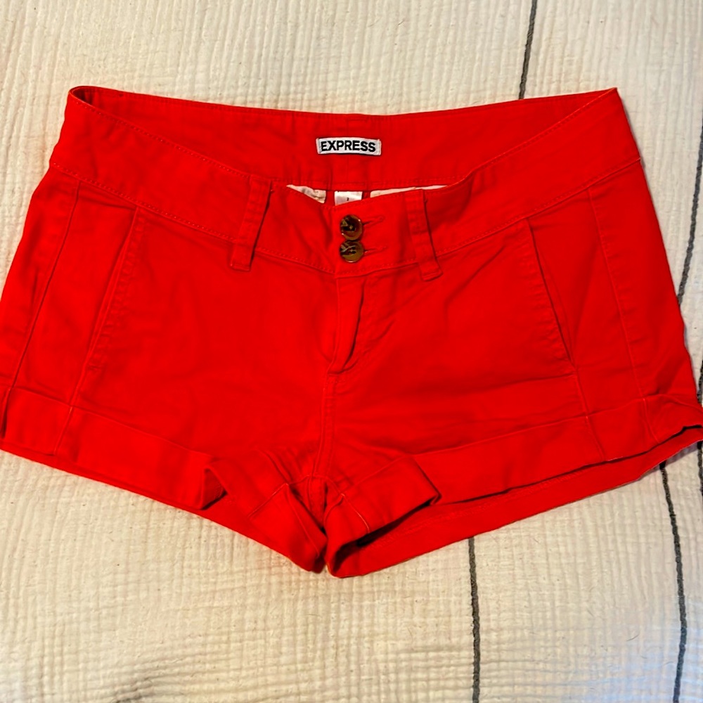 Red express cargo shorts